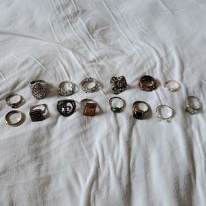 Lot of 15 rings